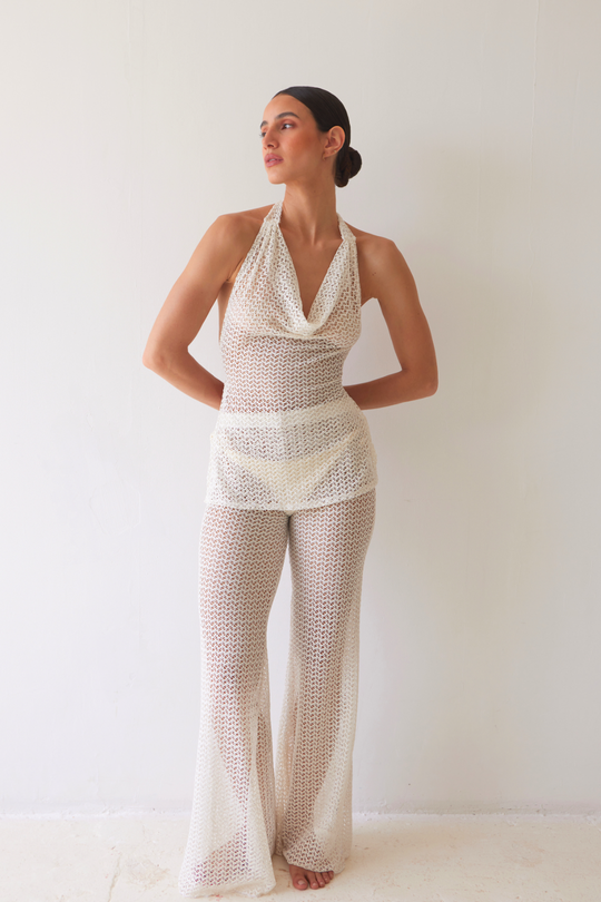 Pantalon cielo marfil