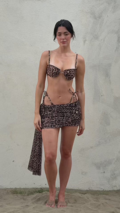 Mini skirt Alma animal print